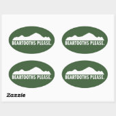 Beartooths Ovaler Aufkleber (Blatt)