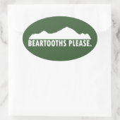 Beartooths Ovaler Aufkleber (Tasche)