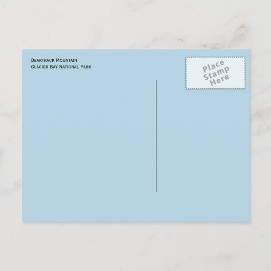Beartrack Mountain, Glacier Bay National Park Postkarte (Rückseite)