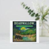 Bearwallow Apple Crate LabelHood River, OR Postkarte (Stehend Vorderseite)