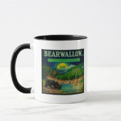 Bearwallow Apple Crate LabelHood River, OR Tasse (Links)
