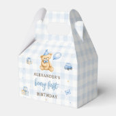 Beary 1. Geburtstag Bär Blaues Luftballon Geschenkschachtel (Vorderseite)