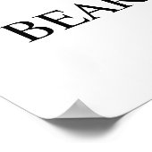 Beary 1. Geburtstag Blauer Bär Begrüßungszeichen Poster (Ecke)