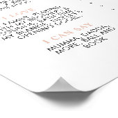 Beary 1. Geburtstag Meilenstein Pink Girl Bären Ze Poster (Ecke)