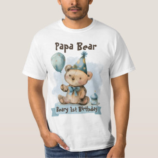 Beary 1. Geburtstag - Papa-Bär-T-Shirt T-Shirt