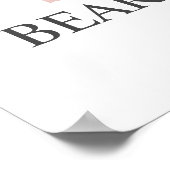 Beary 1. Geburtstag Pink Bär Begrüßungszeichen Pla Poster (Ecke)