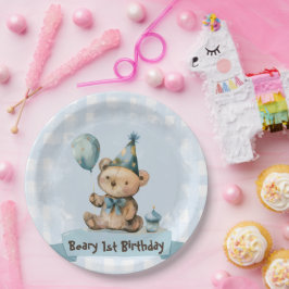 Beary 1. Geburtstagsparty-Teller aus Papier Pappteller