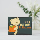 Beary Beängstigend Halloween Postkarte (Stehend Vorderseite)