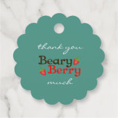 Beary Berry First Birthday Niedlich Kid Erdbeeren Geschenkanhänger (Rückseite)