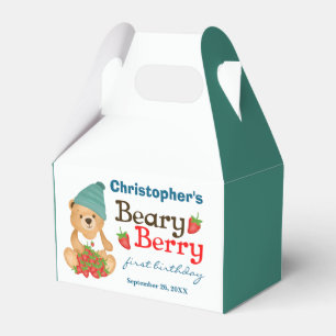 Beary Berry First Birthday Niedlich Kid Erdbeeren Geschenkschachtel