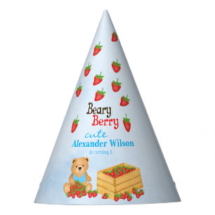 Beary Berry Niedlich Cub Erdbeeren Geburtstag Partyhütchen