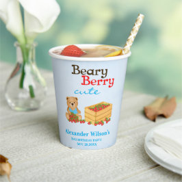 Beary Berry Niedlich Strawberry Cub Geburtstagspar Pappbecher