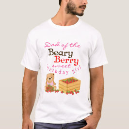 Beary Berry Sweet Cub's Strawberries Vater Geburts T-Shirt