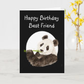 Beary Best Friends mit Niedlicher Aquarellpanda Karte (Gelbe Blume)