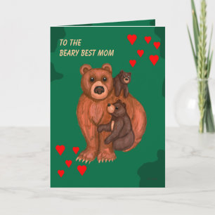 Beary Best Mom - For Mother Card Karte