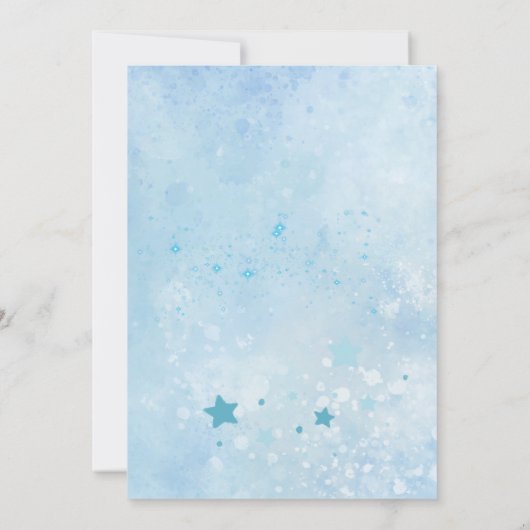 Beary Blue Balloon First Holy Communion Einladung (Rückseite)