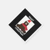 Beary Borwn Holiday Party Napkin Serviette (Ecke)