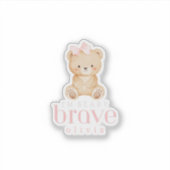beary brave childhood cancer sick kids custom name aufkleber (Vorderseite)