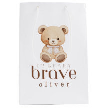 beary brave childhood cancer sick kids custom name