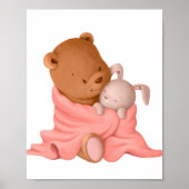 Beary Bunny Hug | Bärenwand Poster (Vorne)