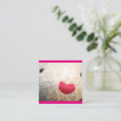 Beary-Business-Karte Quadratische Visitenkarte (Stehend Vorderseite)