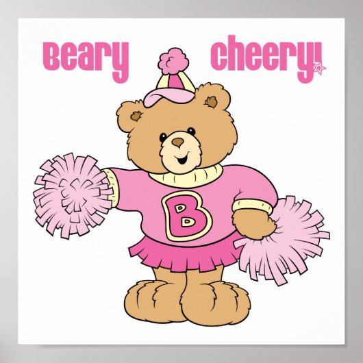 Beary Cheery Cheerleader Bär Poster (Vorne)