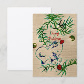 Beary Christmas Card Hinweiskarte (Vorne/Hinten)