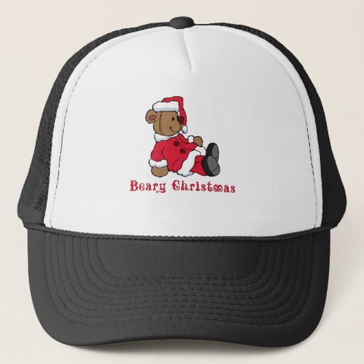 Beary Christmas Hat Truckerkappe (Vorderseite)