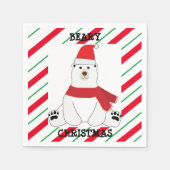 Beary Christmas Party Napkins Serviette (Vorderseite)