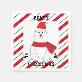 Beary Christmas Party Napkins Serviette