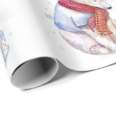 Beary Christmas Personalisiert Wonderland Bear Rob Geschenkpapier (Rolleneckpunkt)