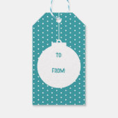 Beary Christmas Polar Bär Niedlicher Cartoon Aquam Geschenkanhänger (Rückseite)