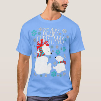 Beary Christmas Polar Bears Funny Xmas Geschenk  T-Shirt