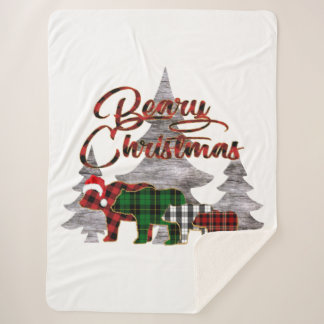 Beary Christmas Sherpa Blanket Sherpadecke