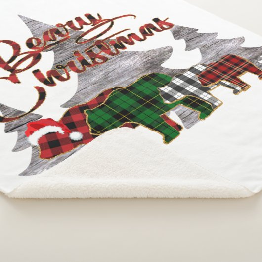 Beary Christmas Sherpa Blanket Sherpadecke (3/4)