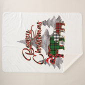 Beary Christmas Sherpa Blanket Sherpadecke (Vorderseite (Horizontal))