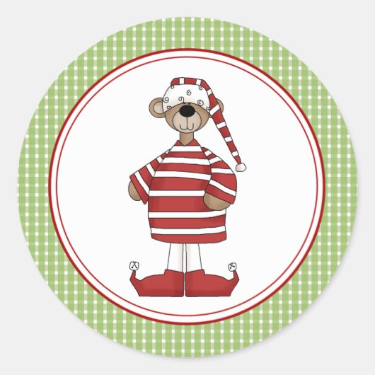 Beary Christmas Umschlag Aufklebers Stickers (Vorderseite)