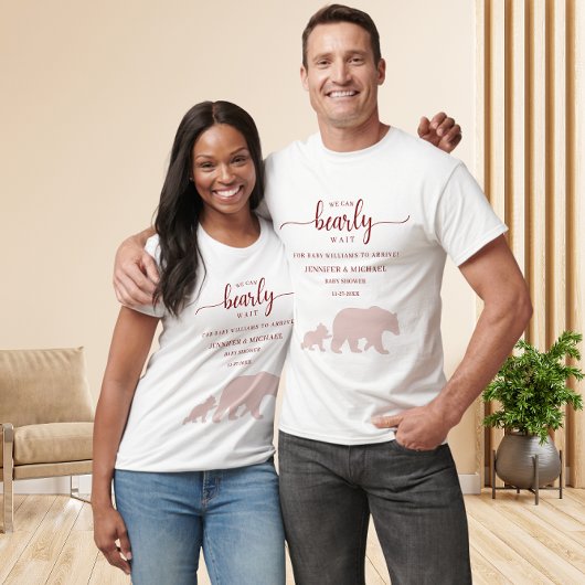 Beary Cool Baby Shower Shirt für Vater Men Guest