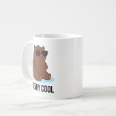 Beary Cool Funny Brown Bären Puff Kaffeetasse (Vorderseite Links)
