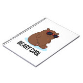 Beary Cool Funny Brown Bären Puff Notizblock (Linke Seite)
