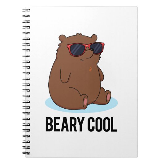Beary Cool Funny Brown Bären Puff Notizblock (Vorderseite)