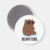 Beary Cool Lustiger Brauner Bär Pun Magnet (Vorderseite/Rückseite)