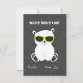 Beary Cool Polar Bear Sonnenbrille Kids Valentine (Vorderseite)