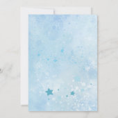 Beary First Birthday Blue Balloon Einladung (Rückseite)