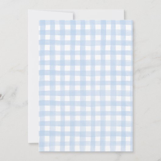 Beary First Birthday Einladung (Rückseite)