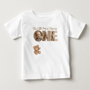 Beary First Birthday Little Bear Foto Baby T-shirt
