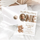 Beary First Birthday Little Bear Foto Einladung