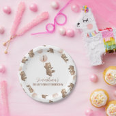Beary First Birthday Paper Plate Pappteller (Party)