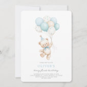Beary First Geburtstag Einladung (Vorderseite)