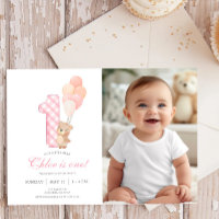 Beary First Teddy Bear Girl Birthday Party Foto